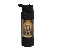 The Yorkshire Terrier Tarot Card Stainless Steel Insulated Water Bottle