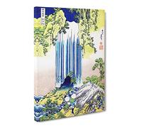 The Yoro Waterfall In Mino Province By Katsushika Hokusai Asian Japanese Canvas Wall Art Print Ready to Hang, Framed Picture for Living Room Bedroom Home Office Décor, 20x14 Inch (50x35 cm)