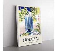 The Yoro Waterfall In Mino Province By Katsushika Hokusai Exhibition Museum Asian Japanese Canvas Wall Art Print Ready to Hang, Framed Picture for Living Room Home Office Décor, 76x50 cm (30x20 Inch)