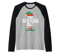 The Youth Pastor Elf Funny Christmas Matching Family Raglan Baseball Tee