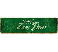 The Zen Den Sign Novelty The Zen Den Decor The Zen Den Street Sign Wall Art Decor For Home Farmhouse Bar Cafe Man Cave 40X10 CM