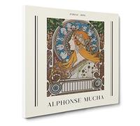 The Zodiac Vol.1 By Alphonse Mucha Canvas Print | Gallery Wrapped 30mm Frame Wall Art | 20x20 inches | Ready to Hang | Classic Picture | Living Room Bedroom Lounge Office