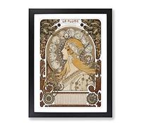 The Zodiac Vol.2 By Alphonse Mucha Classic Painting Framed Print | A2 Black Framed Wall Art | Ready to Hang | Classic Fantasy Picture | Living Room Bedroom Lounge Office