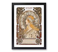 The Zodiac Vol.2 by Alphonse Mucha Framed Print | A2 Black Framed Wall Art | Ready to Hang | Modern Fantasy Picture | Living Room Bedroom Lounge Office