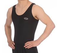 the zone Boy's sleeveless Nylon/Lycra Gymnastics Leotard Z119 (Black, 26 (5-6 years))