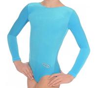 the zone Classic Long Sleeved Smooth Velour Gymnastics Leotard Z102SM (Kingfisher, 30 (9-10 years))