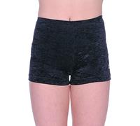 The Zone Crushed Velour Gymnastics Shorts 26 (5-6 Years) Black