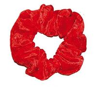 The Zone Crushed Velour hair scrunchie, Red