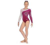 The Zone Eclipse Long Sleeved Gymnastics Leotard 28 Cerise