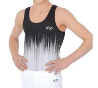 the zone Round neck, sleeveless Ignite gymnastics unitard/biketard Z527IGN (28 (7-8 Years), Black/White)