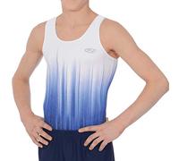 the zone Round neck, sleeveless Ignite gymnastics unitard/biketard Z527IGN (34, White/Navy)