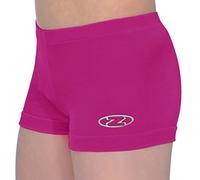 the zone Smooth Velour Hipster Gymnastics Dance Shorts Z2000 (Cerise, 28 (7-8 years))