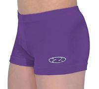 the zone Smooth Velour Hipster Gymnastics Dance Shorts Z2000 (Grape, 32 (11-12 years))