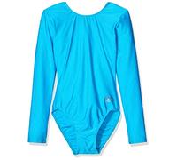 The Zone Z102RHA long-sleeved gymnastics leotard, nylon/lycra, Kingfisher, size 24"