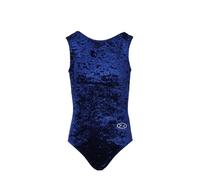 The Zone Z103SAL Sleeveless gymnastics leotard, Smooth Velour Navy Blue, size 34"