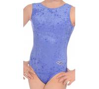 The Zone Z103SAL Sleeveless gymnastics leotard, Smooth Velour Royal Blue, size 28"