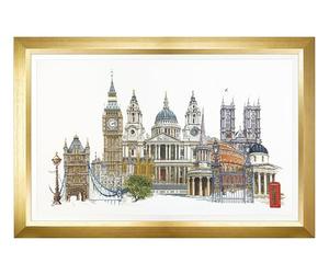 Thea Gouverneur - Counted Cross Stitch Kit - London - Linen - 36 Count - Embroidery Kit for Adults - DMC Embroidery Threads and Other Cross Stitch Supplies Included - 470