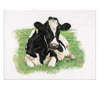 Thea Gouverneur Cow On Aida Counted Cross Stitch Kit, 16 Count