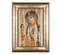 Thea Gouverneur - Counted Cross Stitch Kit - Icon Mother of God - Aida - 18 Count - Embroidery Kit for Adults - DMC Embroidery Threads and Other Cross Stitch Supplies Included - 475A