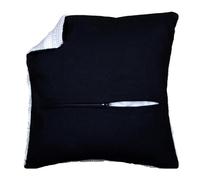 Thea Gouverneur Cushion Back Kit with Zipper - Black - for Any 16x16 Inch (40x40cm) Cushion- Cross Stitch Creations - Embroidery - Embroidery Kit for Adults - 23.5901