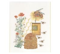 Thea Gouverneur Honey Sampler On Aida Counted Cross Stitch Kit-10.5-inch x 13.75-inch 16 Count