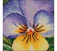 Thea Gouverneur Pansy Ix On Aida Counted Cross Stitch Kit-3.75"X3.75" 18 Count