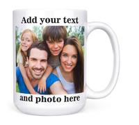 TheAbstractix Personalised Coffee Cup - Custom Photo & Text Coffee Mug - Funny Personalised Gifts for Pet Lovers & Families - Dishwasher Safe 11oz Ceramic - Unique Xmas, Birthday & Appreciation Mugs