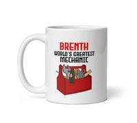 TheAbstractix Personalised Mechanic Mug - “World’s Greatest Mechanic” with Custom Name - Gift for Him, Dad, Son, Colleague, or Friend - Birthday, Father’s Day, Christmas Garage or Workshop Present
