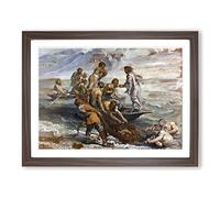 Theaculous Fish Drought By Peter Paul Rubens Classic Painting Framed Print | A3 Walnut Framed Wall Art | Ready to Hang | Classic Animal Picture | Living Room Bedroom Lounge Office