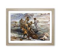 Theaculous Fish Drought By Peter Paul Rubens Classic Painting Framed Print | A4 Oak Framed Wall Art | Ready to Hang | Classic Animal Picture | Living Room Bedroom Lounge Office