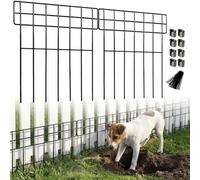 Thealyn 10 Pack Animal Barrier Fencing Metal Decorative Garden Fence 43 cm (H) X 33 cm (W) Total Length 3.3 m No Digging Patio Border Fencing Animal Barrier for Rabbits Outdoor Patio
