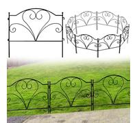 Thealyn Decorative Garden Fence 45 cm H x 50 cm W,5 Panels, Total 2.5 m | No Dig Fence ,Rustproof Metal Border Fencing for Yard Landscape, Patio, Lawn,Flower Bed