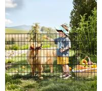 Thealyn Garden Fence 81cm H X 71cm W |10 Panels Outdoor Rustproof Metal Dog Pet Fence Animal Barrier, Garden Fencing Panel Border for Yard Patio Flower Bed