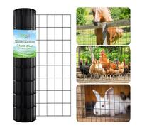 Thealyn Garden Wire Mesh 2FT x 50FT(0.6M x 15.2M) for USE 3 FT Fence Post, 5cm x 7.5cm Holes, Hot-Dipped Mesh Fencing, 2mm PVC Coated Welded Wire Fence Welded Cage Poultry Netting for Garden, Coops