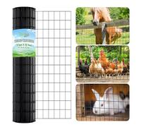 Thealyn Garden Wire Mesh 3FT x 50FT(0.91M x 15.2M) for USE 4 FT Fence Post, 5cm x 7.5cm Holes, Hot-Dipped Mesh Fencing, 2mm PVC Coated Welded Wire Fence Welded Cage Poultry Netting for Garden, Coops