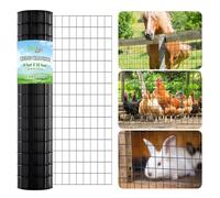 Thealyn Garden Wire Mesh 4FT x 50FT(1.21M x 15.2M) for USE 5 FT Fence Post, 5cm x 7.5cm Holes, Hot-Dipped Mesh Fencing, 2mm PVC Coated Welded Wire Fence Welded Cage Poultry Netting for Garden, Coops
