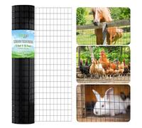 Thealyn Garden Wire Mesh 5FT x 50FT(1.52M x 15.2M) for USE 6 FT Fence Post, 5cm x 7.5cm Holes, Hot-Dipped Mesh Fencing, 2mm PVC Coated Welded Wire Fence Welded Cage Poultry Netting for Garden, Coops