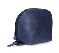 TheAntiq Blue Leather Cosmetic Bags For Women Travel Set - HandCrafted Waterproof Leather Makeup Bag for Women, Coin Pouch, mall Toiletry Bag, Makeup Essentials Organiser Mini Cosmetic Pouch For Purse
