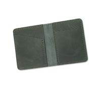 TheAntiq Full Grain Leather Passport Wallet for Men & Women - Slim Leather Credit Card Holder, Handmade Green Money Organizer Wallet for Front Pockets, Compact Credit Card Organizer for Everyday Use