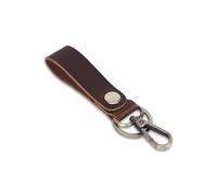 TheAntiq Genuine Leather Keychain with Belt Loop - Key Case Leather Tactical HK EDC Clip Fob Keychain Leathers Key Holder, Brown Leather Keychain Key Holder, 4*1 inches