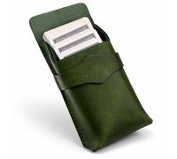TheAntiq Green Leather Playing Card Holder Poker Cards Storage Box 1 Deck