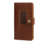 TheAntiq Leather Cheque Book Cover Checkbook Holder, Check Book Wallet, Check Book Cover, Leather Register Checkbook Case, Executive Checkbook Case for Men & Women, Tan, 7.0 x 3.5 inches