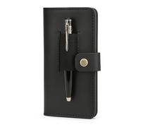 TheAntiq Leather Cheque Book Cover Checkbook Holder, Check Book Wallet, Check Book Cover, Leather Register Checkbook Case, Executive Checkbook Case for Men & Women, Black, 7.0 x 3.5 inches