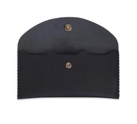 TheAntiq Leather Currency Pouch Money Bag with 3 Card Slots | Handmade Genuine Leather Currency Organizer For Men & Women | Dollar Bills Holder Bills Organizer, Black, 8x3.5 inches