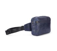 TheAntiq Leather Fanny Pack Crossbody Bag (8x5x3) - Multi-Pocket Waist Bag with Adjustable Strap for Travel & Daily Use, Blue, 8 x 5 x 3 Inches, Fanny Pack Corss Body Bag Blue
