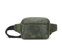 TheAntiq Leather Fanny Pack Crossbody Bag (8x5x3) - Multi-Pocket Waist Bag with Adjustable Strap for Travel & Daily Use, Green, 8 x 5 x 3 Inches, Fanny Pack Corss Body Bag Green
