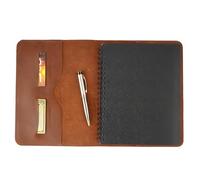 TheAntiq- XL Leather Journal Cover Handmade, Leather Notebook Cover, Leather Cover with Card Slots Genuine Leather, Refillable Leather (Tan) for Men & Women