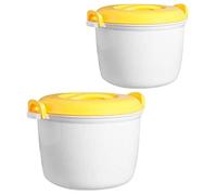 Theaque 2Pcs Microwave Rice Cooker Steamer Household Rice Cooker Microwaves Steamer