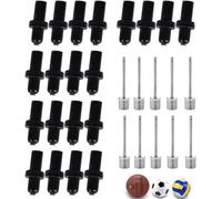 Theaque 30 Pack Basketball Pump Needles Air Inflation Needle Adapter Inflating Valve Nozzle Kit Replacement for Football Soccer Sports Ball Volleyball Rugby Match Ball Leak Repair