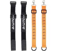 Theaque 4Pcs 2Styles Football Referee Chain Clip, Football Official Yard Markers, Rugby Football Referee Gear for Head Linesman Umpire Equipment, Orange Black